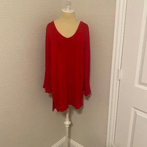 Inchanted Red 3/4 Sleeve Top